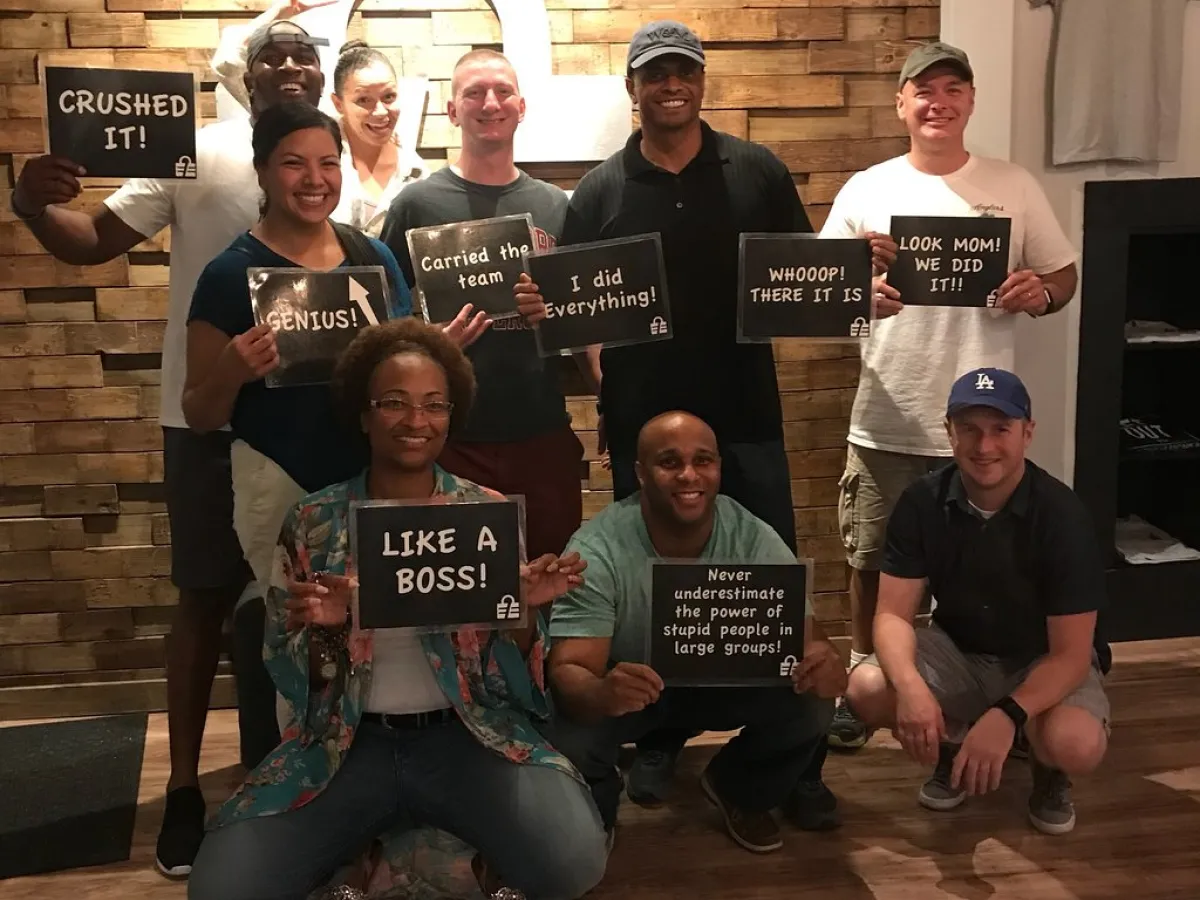 Gregg Bissonette et al. posing for the camera