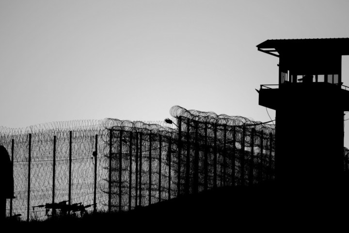 a clock tower in the background