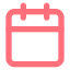 Red calendar icon with a white grid and two top rings.